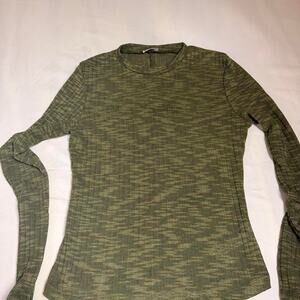 Free people green long sleeve